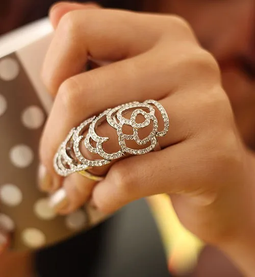 2016 Мода Полые Вырос Кольца Перста Панк Новый дизайн Бижутерия Bijoux Совместное Для