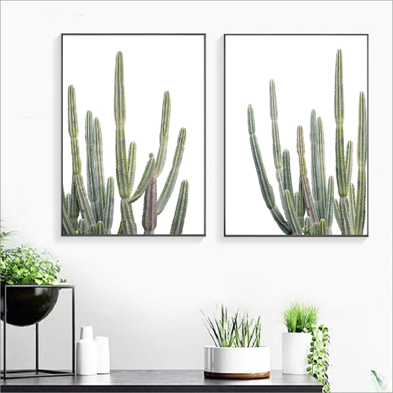 Художественный Настенный декор Desert Cactus суккуленты растительный кактус холст