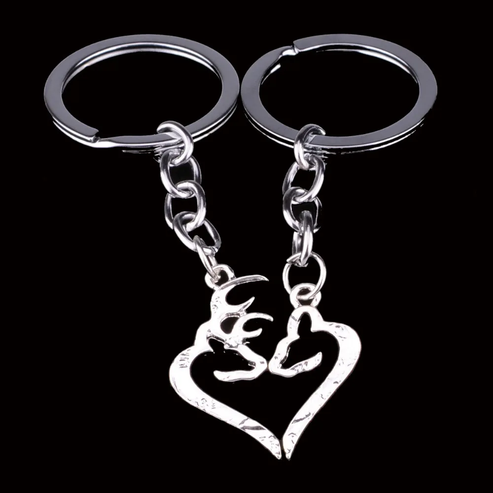 Bespmosp 2 шт. брелок для охоты на оленей влюбленных пар и автомобилей|coin key chain|keyring