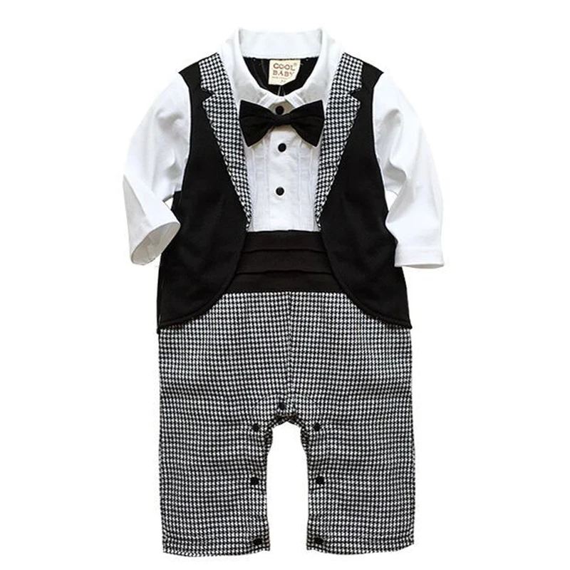 Детские комбинезоны хлопковая одежда для маленьких мальчиков с длинным рукавом