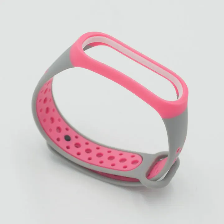 Смарт-часы mi Band 3 4, силиконовый ремешок, умный Браслет для xiaomi mi band 3 Band 4, умный Браслет mi 3, ремешок для часов с бесплатной пленкой - Цвет: gray pink