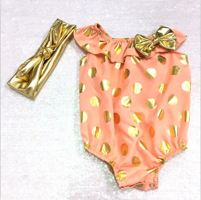 Детский комбинезон с узором в горошек купальный костюм для девочек Купальник