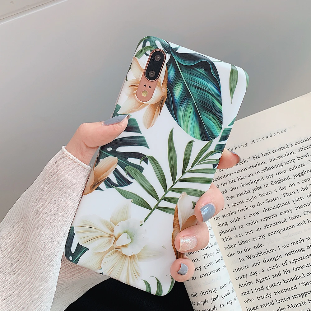 Ретро зеленый лист чехол для телефона для huawei mate 30 Lite mate 30 Pro P20 P30 Lite P20 P30 Pro mate 20 чехол мягкий IMD чехол для задней панели телефона - Цвет: h