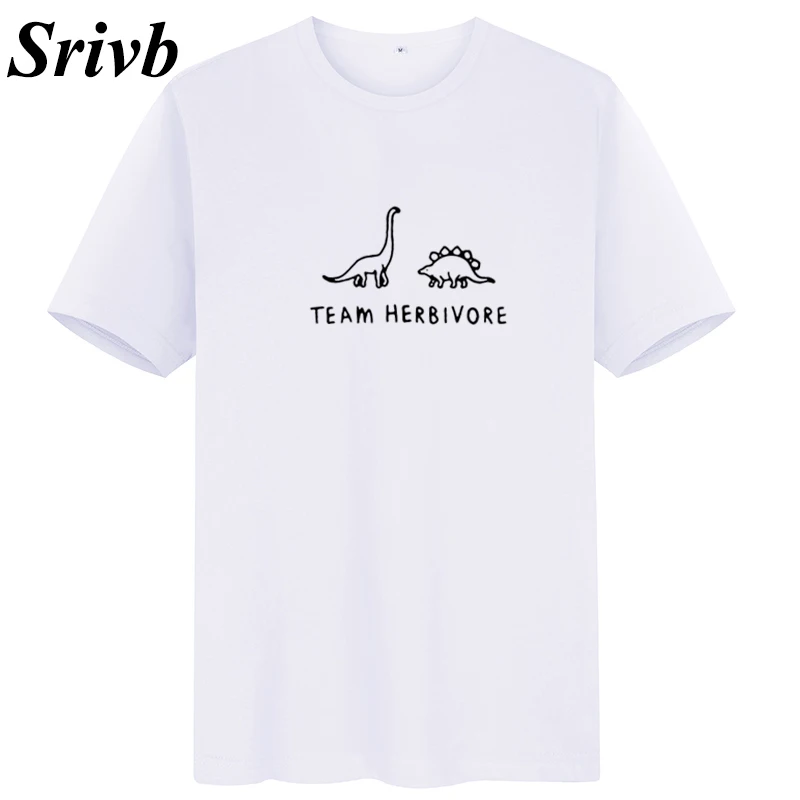 Srivb команда HERBIVORE Футболка женская tumblr летняя новая мультяшная графическая футболка Femme Плюс Размер Хлопковая женская футболка с принтом топы