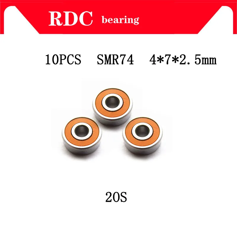 High quality 10PCS 4X7X2.5mm SMR74 2OS CB ABEC7 Stainless Steel Hybrid Ceramic Bearing/Fishing Reel Bearing SMR74C SMR74-2RS |