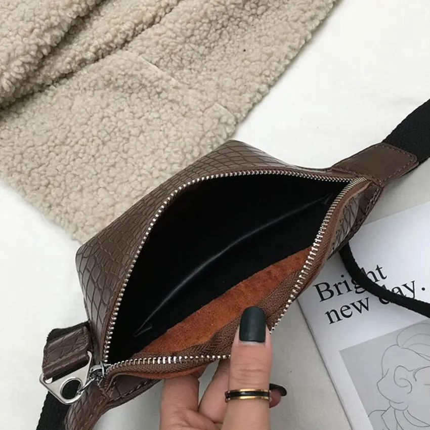 LJT поясная сумка в винтажном стиле Женская из искусственной кожи аллигатора