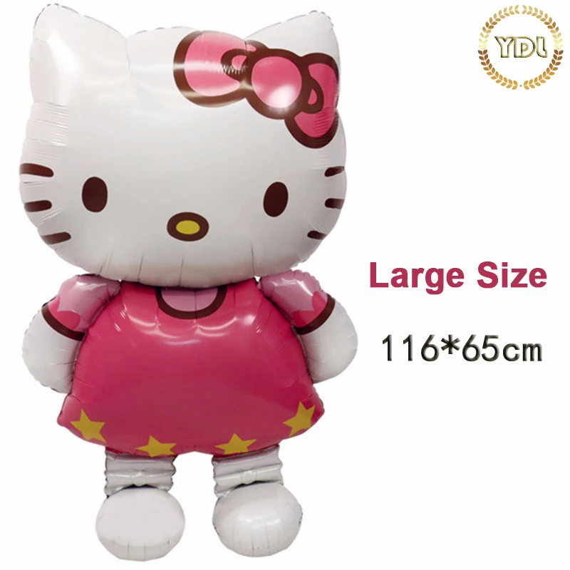 116*68 см Большой размер hello kitty Cat фольгированный шар/80*48 см Средний Мультфильм свадебное украшение день рождения надувной воздушный шар