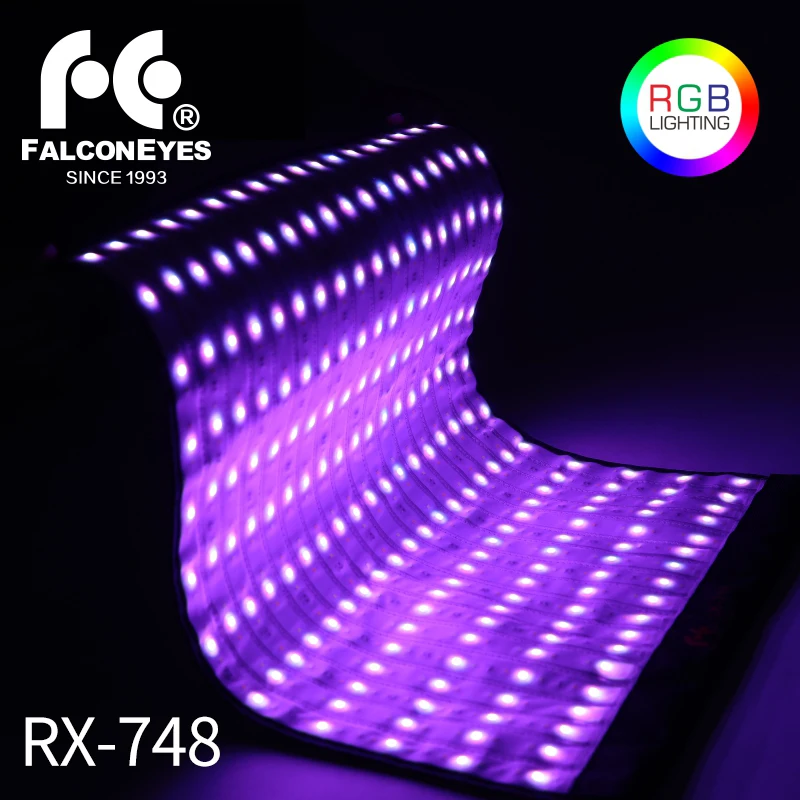 Falcon Eyes RX 748 RGB 300W 4x2 фута Гибкая светодиодная фотография камера свет