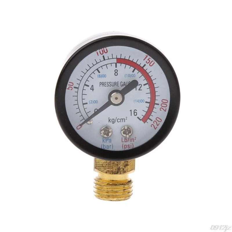 

0-220 PSI 42mm/1.65" Dial Diameter Dual Scale Economical 1/4" NPT Pressure Gauge Manometer Pressure Reducing Valve