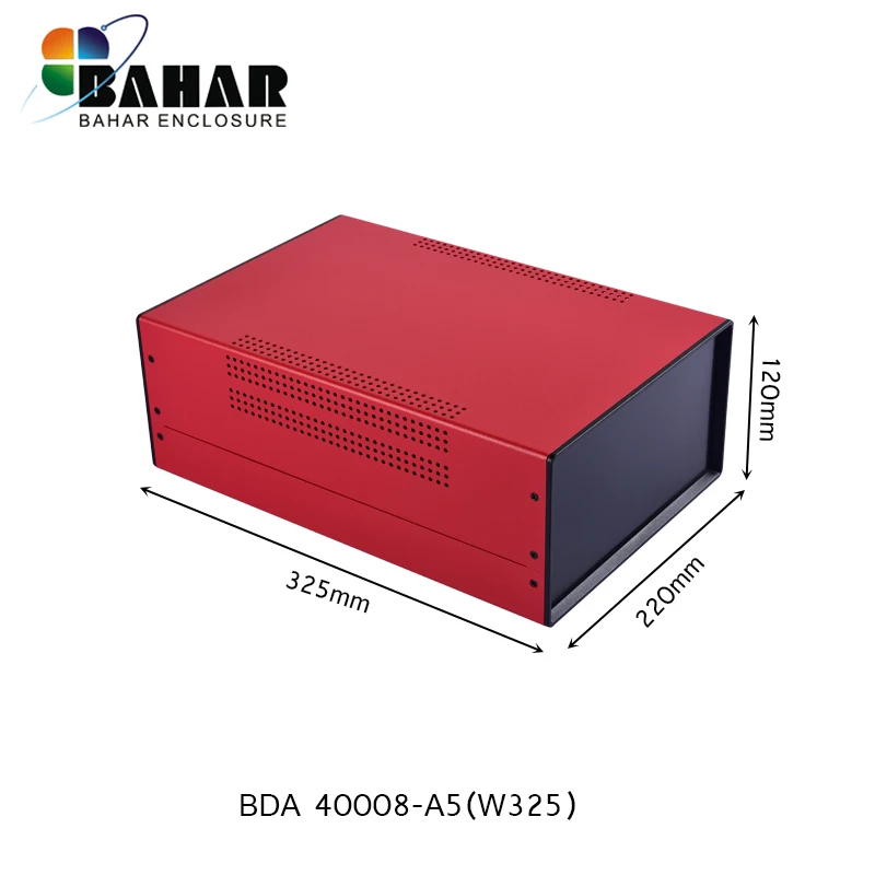 BDA40008-A5(W325) Индивидуальный Железный корпус для проекта diy чехол для инструмента дизайн PCB Провод Соединительная коробка железная электрическая коробка 325*220*120 мм распределительная коробка - Цвет: BDA40008-A5(W325)