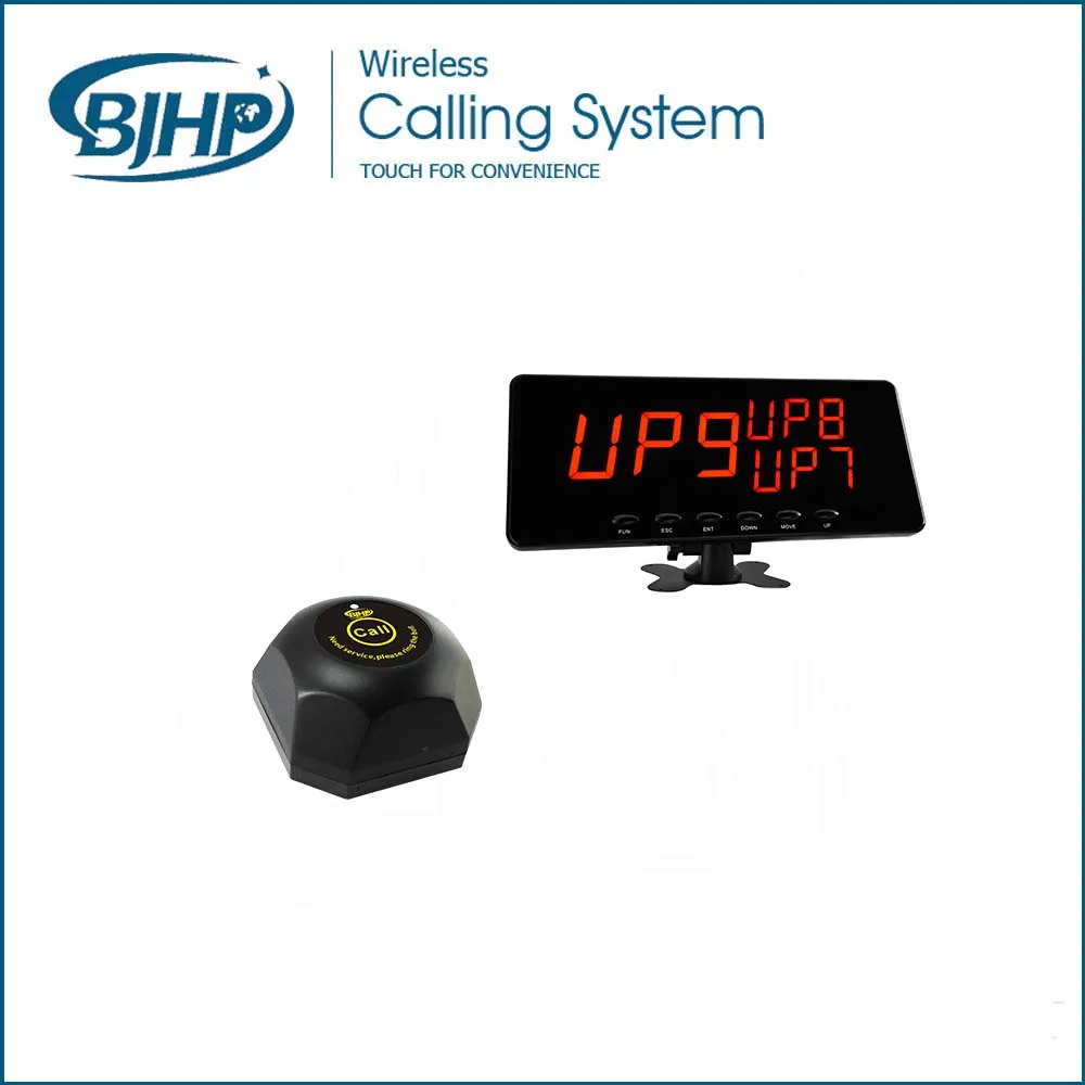Ресторанная Беспроводная система вызова официанта кнопка C100 * 5 шт + экран диспли