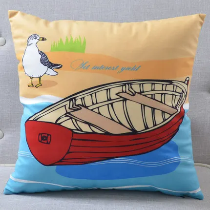 B 45x45cm Морской чехол для подушки морской домашний декор пляжный декоративный чехол на подушки наволочки синие бархатные наволочки для дивана - Цвет: B 45x45cm