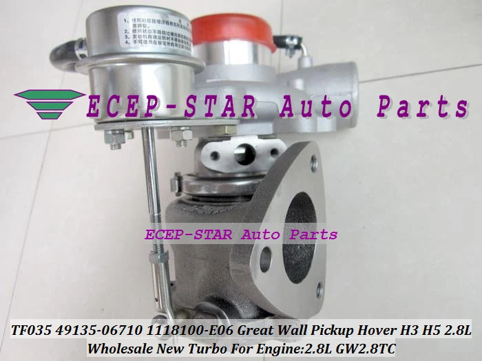 Бесплатная доставка турбо для Great Wall Hover H3 H5 Haval 2.8L GW2.8TC TF035 49135 06710 4913506710 1118100 E06