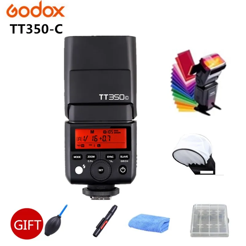 Вспышка для камеры Godox TT350 вспышка TT350C фотовспышка TTL GN36 HSS + триггер xpro-c Canon EOS 5D 6D 60D