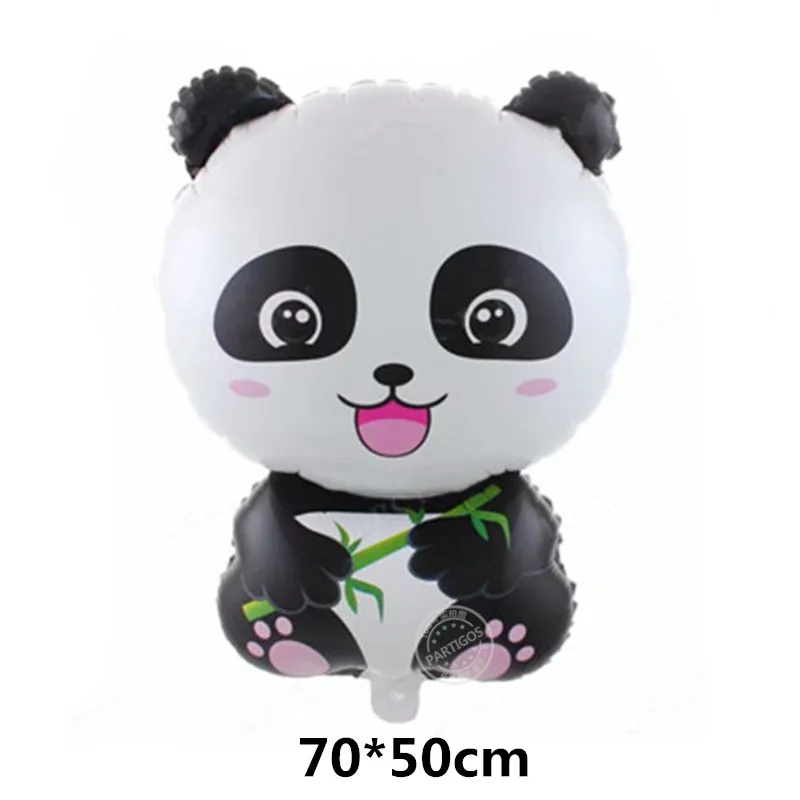 1pcs large panda Мультфильм панда фольгированные шары мультфильм животное шар воздушный шар с пандой День Рождения украшения Globos Малыш игрушка гелий babyshow поставки - Цвет: 1pcs large panda