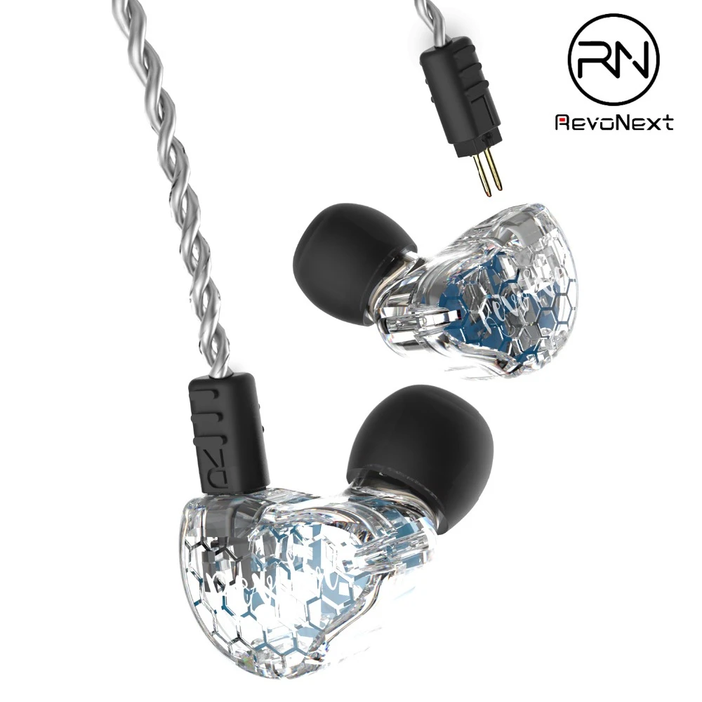 Гибридные Внутриканальные наушники Revonext RX8S 1DD + 2BA Hi Fi гарнитура DJ монитора