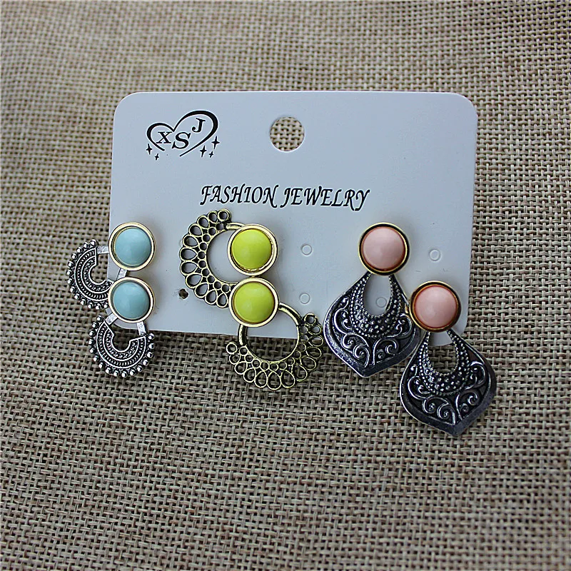 Gorgeous fashion accessories wholesale 3 girls birthday party dismountable for a set of earrings gift free shipping | Украшения и