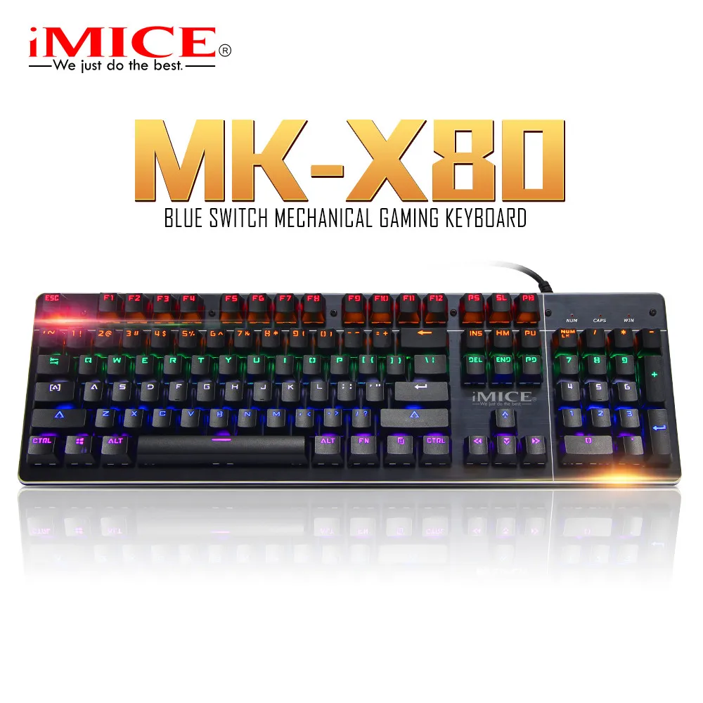 VOBERRY IMICE KM-X80 подвеска с подсветкой механическая клавиатура Игровой кабель ПК