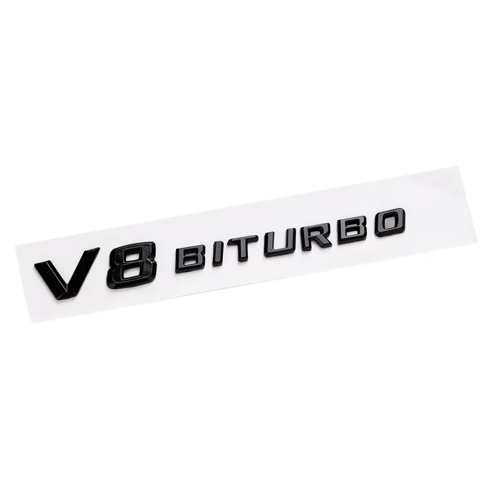 V8 BITURBO Автомобильный логотип значок наклейка для Mercedes Benz AMG W166 W176 W169 A180 C180 E300 GLC E350