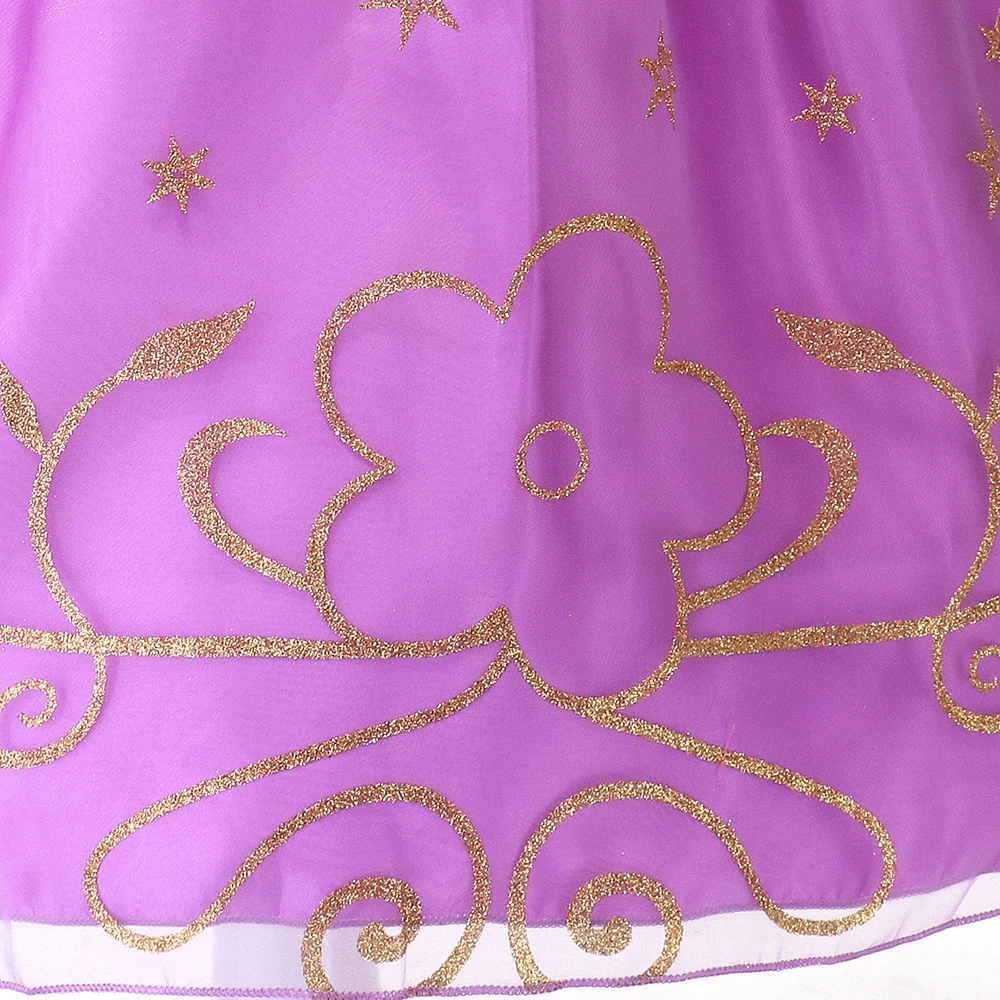 Little Girl Princess Rapanzel Dress Children Ribbons Puff Sleeve Novelty Ball Gown Kids Birthday Party Halloween Cosplay Costume | Детская