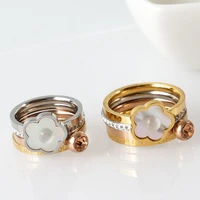 fashion shell charms cz beads wedding party women men rings classic crystal hollow gothic rings bague femme