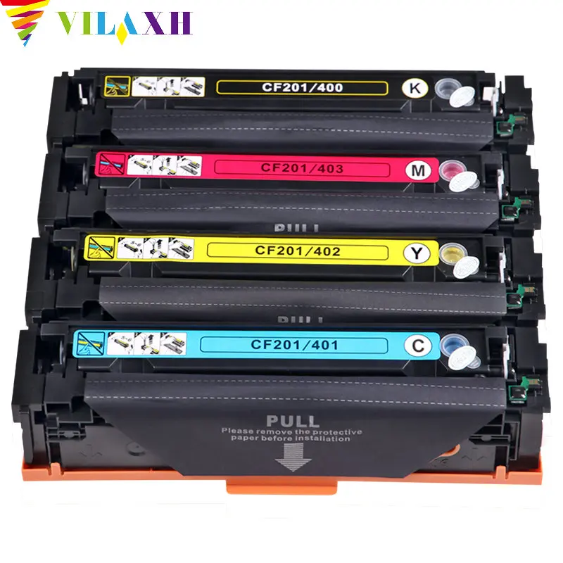 Картридж с тонером Vilaxh M252dn для HP CF401A 402 403A 201A Color LaserJet Pro M277n M274n M252n MFP M277dw|Детали