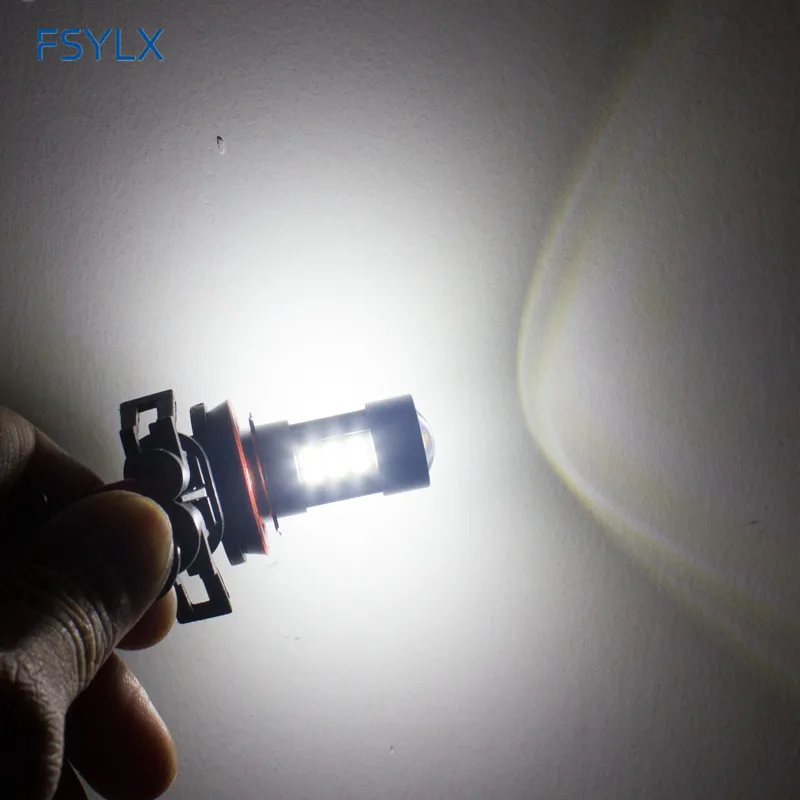 FSYLX 10 шт. H7 H8 H9 H11 9005 9006 HB4 1156 BA15S 1157 BAY15D Автомобильные светодиодные противотуманные