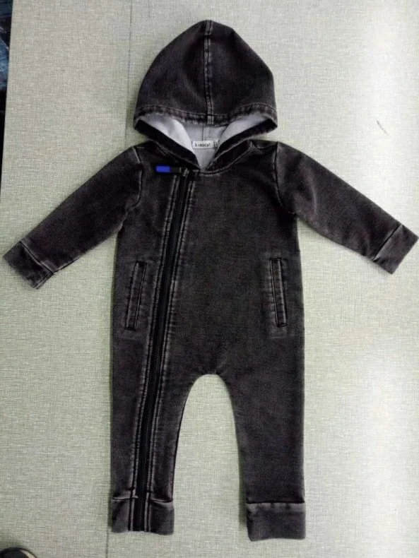 Kimocat/Одежда для маленьких мальчиков; Pasgeboren baby Kleding Kerst Babykled; хлопковый комбинезон с капюшоном для новорожденных; Комбинезон для маленьких мальчиков; комбинезоны - Цвет: HY356 Black