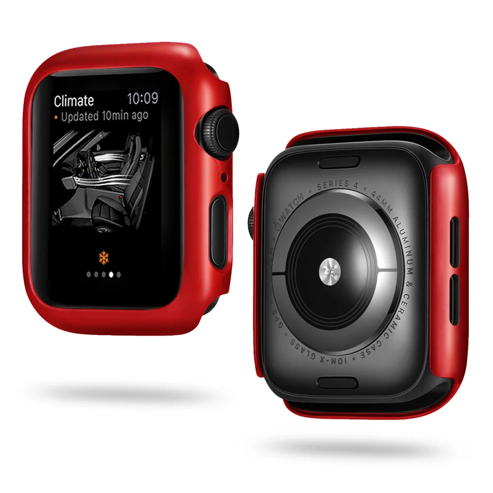 Модный пластиковый жесткий чехол для Apple Watch SE Series 6 5 4 3 защитный бампер 40 мм 44 38 42