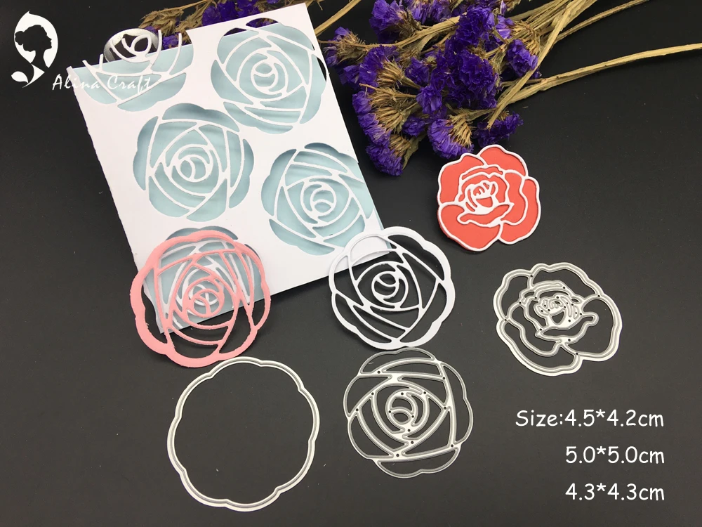 Металлические Вырубные штампы розы свадебный фон скребок карты Альбом