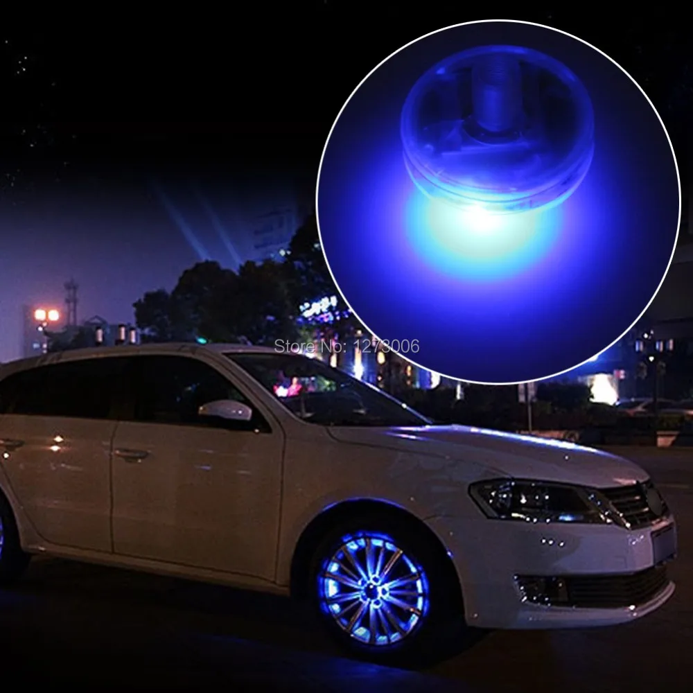 Хит 4 шт. Декор лампы клапаны солнечной энергии светодиодный огни шин клапан