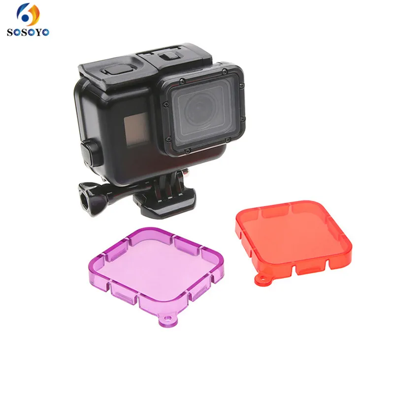 

Diving Filter Underwater Diving Filter Lens Cover Waterproof Housing case for Gopro Hero 6 5 Sport Action Camera Accessories