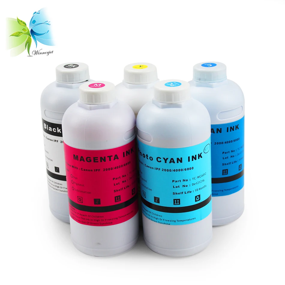 Winnerjet 12 цветных пигментных чернил для принтера Canon imagePROGRAF pro 500|pigment ink|ink for canonink printer