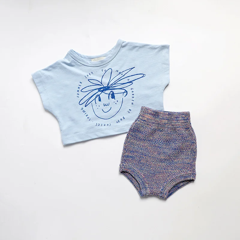 Шорты для маленьких девочек вязаные корейские милые детские шорты мальчиков