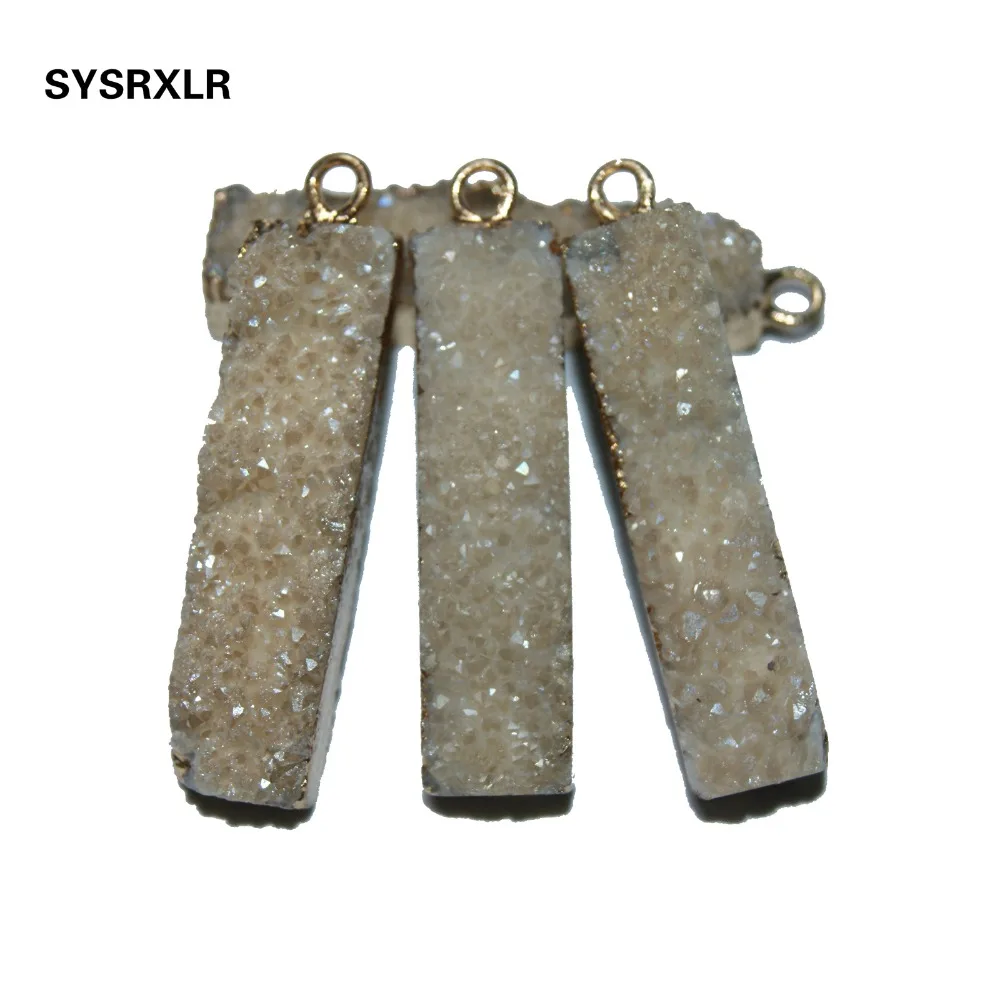 Оптовая продажа уникальный Прямоугольный кулон из натурального драгоценного