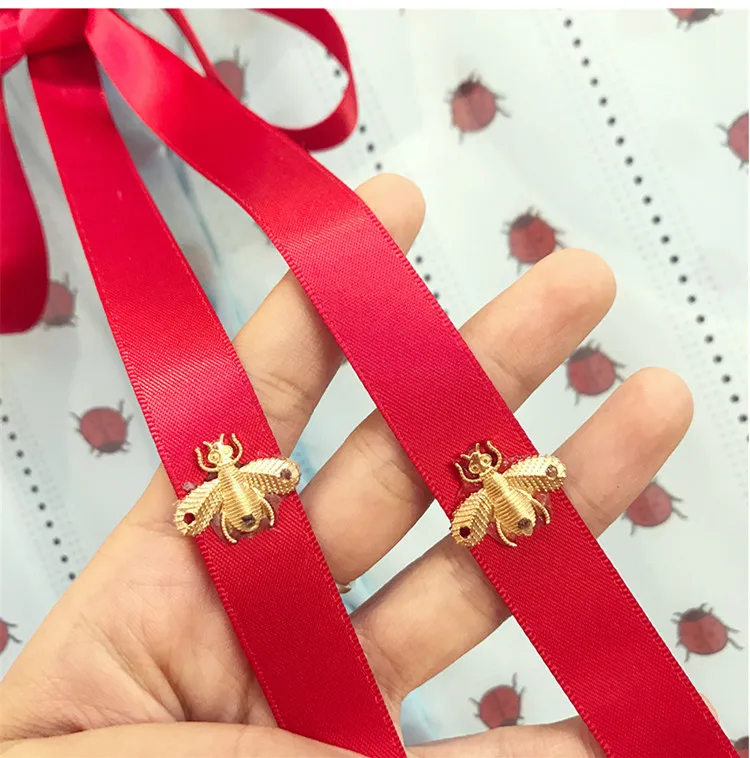 Женская шифоновая рубашка с принтом божьей коровки и бантом + блестящая шелковая