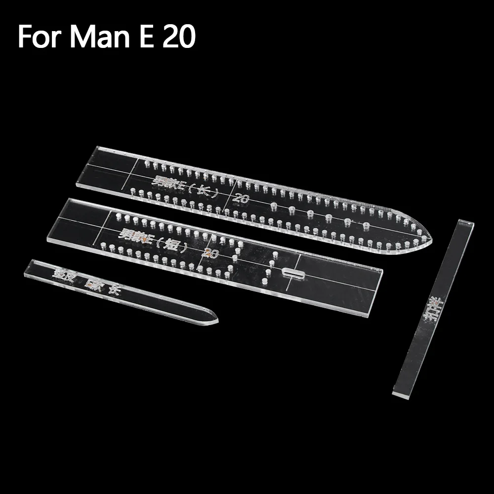 For Man E 20 1 Набор прозрачный акриловый женский мужской ремешок для часов Трафарет Шаблон форма для самостоятельного изготовления кожаный инструмент для рукоделия - Цвет: For Man E 20