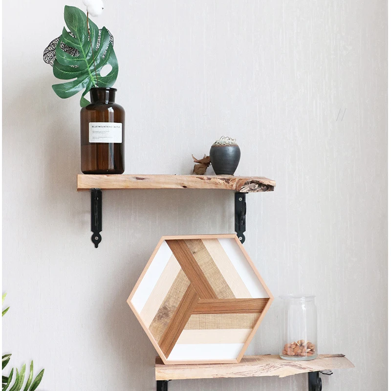 100% натуральная ручная работа шестиугольная коробка деревянная тарелка