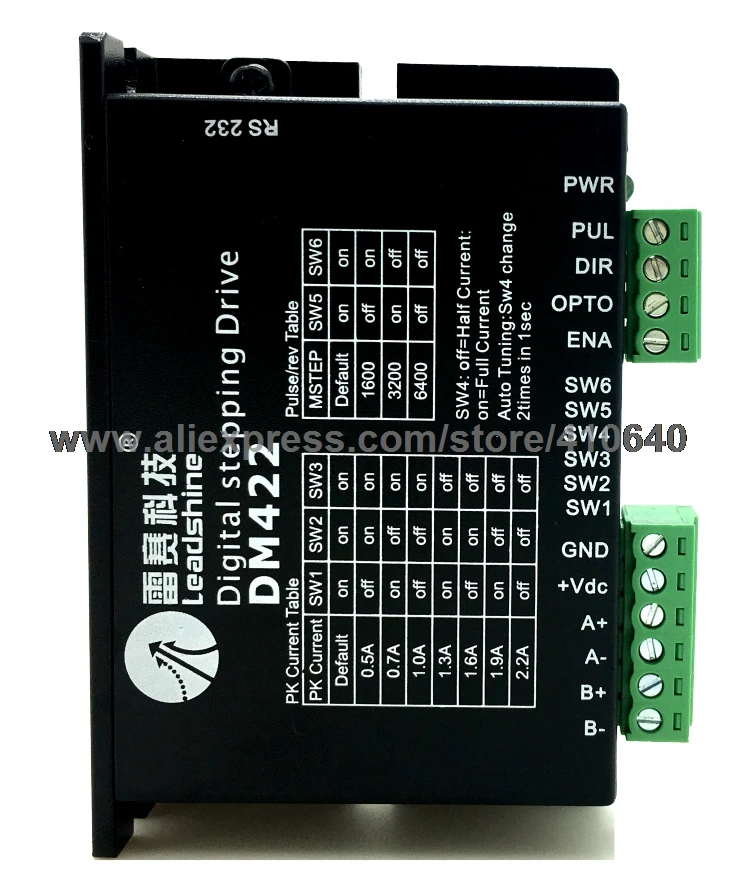 DM422 Leadshine 2 Phase Stepper Drive Max 36 V DC 0.5 to 2.2 A Matching With Nema 14 NEMA 15 and 17 Motor|Драйвер двигателя| |