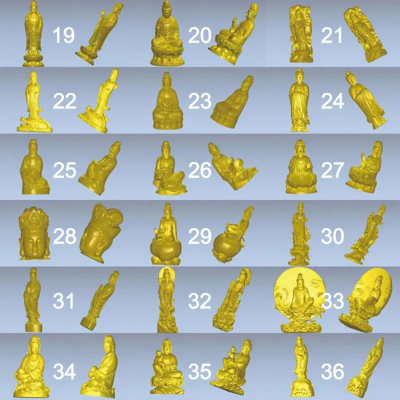 54 шт. на выбор модель богини Guanyin _ avalokitesvara 3D STL для 4 осевой резной фигуры станок с