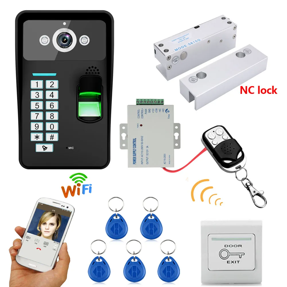 Водонепроницаемый беспроводной дверной звонок с Wi Fi и RFID паролем видеодомофон