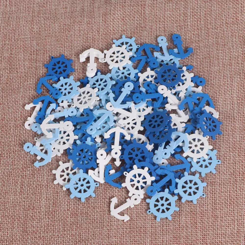 100 шт. деревянные подвески в виде якоря и шлема|decorative buttons|decorative decorativedecor diy |