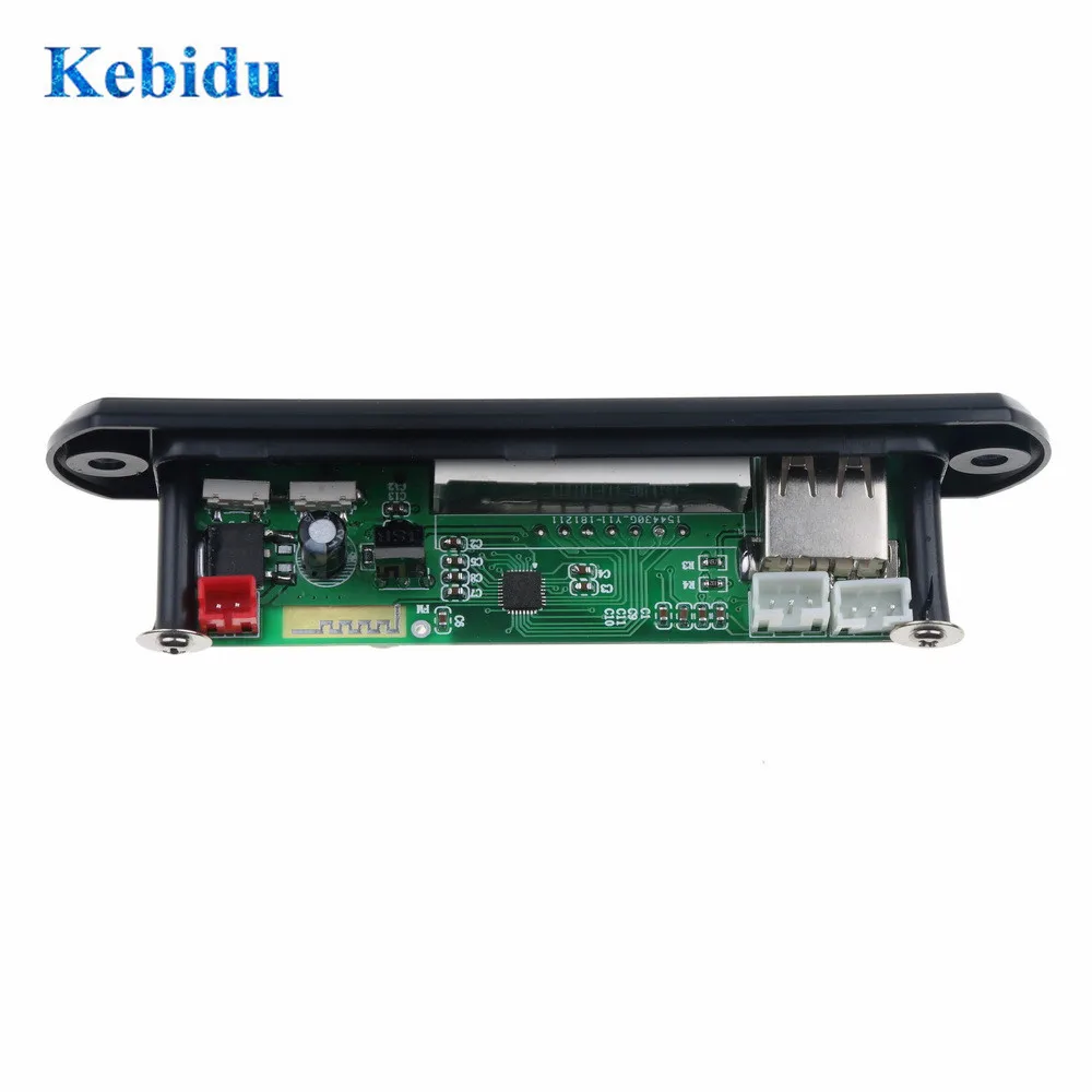Bluetooth MP3 WMA FM AUX декодер KEBIDU плата 5 в 12 В автомобильный аудио модуль TF USB Радио
