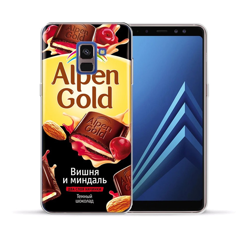 Мягкий чехол из ТПУ с забавным шоколадом для Samsung Galaxy A7 A6 A8 Plus A9 2018 A3 A5 2016 2017 A10 A20 A30