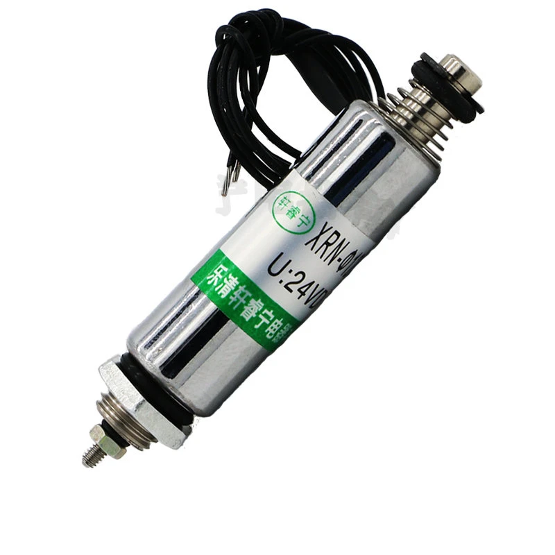 DC cylindrical small electromagnet solenoid push-pull type XRN-12X36TL 20W Stroke 6mm suction 50g holding force 120g DC 12V 24V
