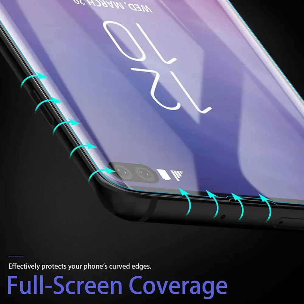 Закаленное стекло с УФ защитой для Samsung Galaxy S20 ULTRA S8 S9 S10 PLUS NOTE 20 S21|Защитные стёкла и