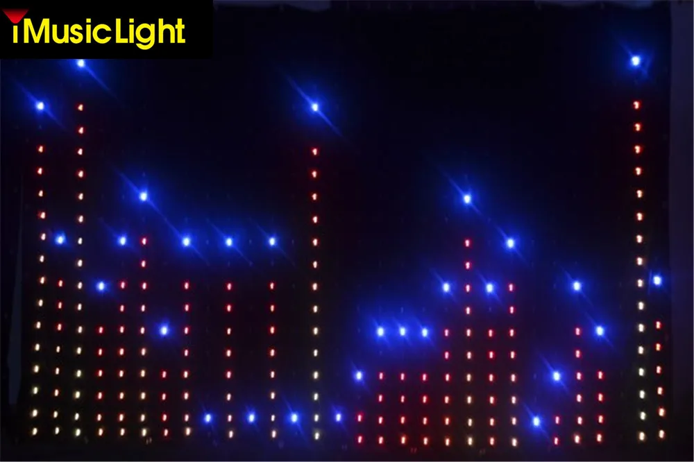 2 Mtr x 3 P10 Motion LED видео занавески драпированные огни ПК/DMX управление с программным