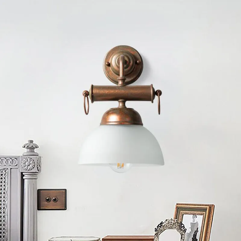Lamparas de techo american retro restaurant wandlamp bedside lamp Loft aisle bar glass lampshade led wall light fixtures | Освещение