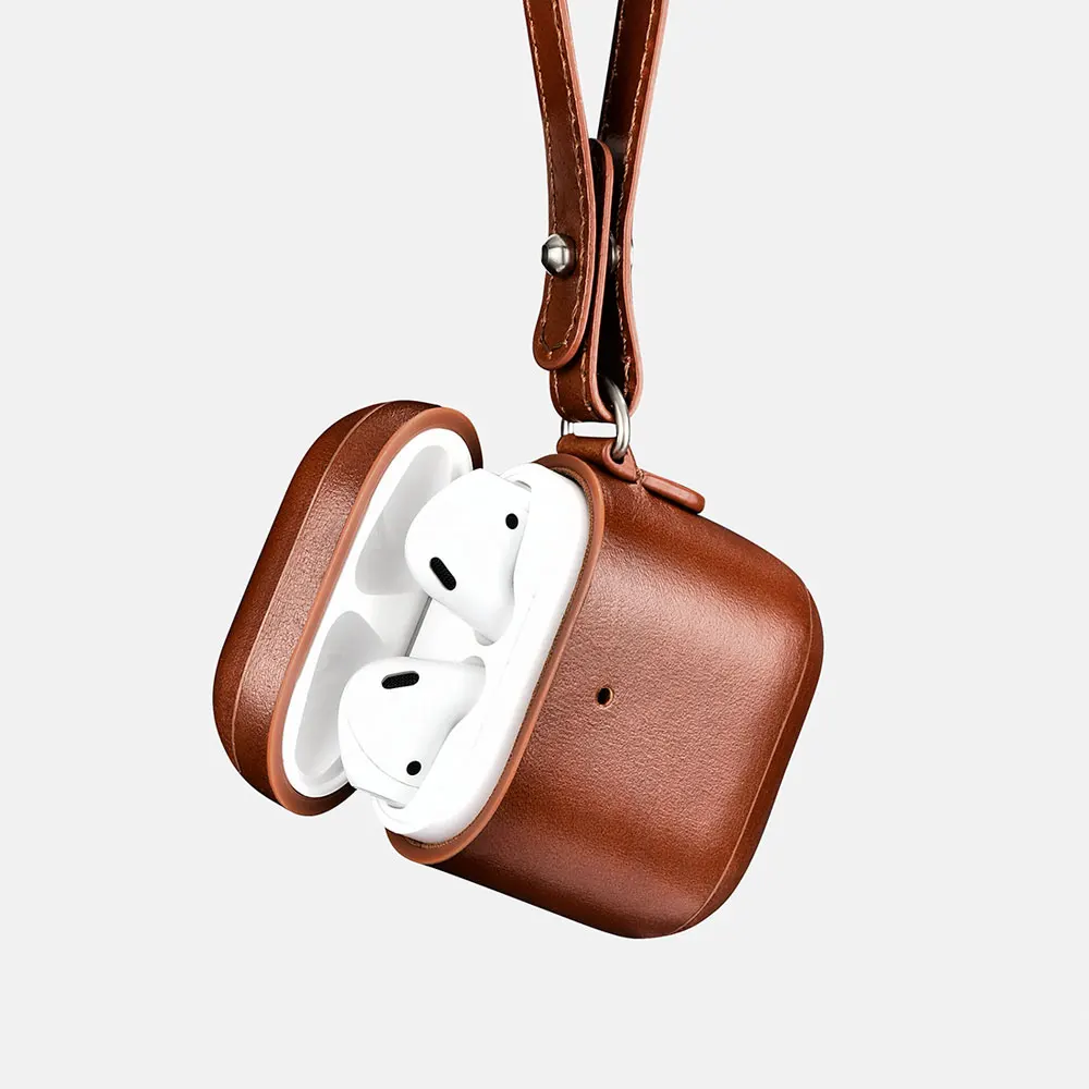 Icarer для Apple AirPods винтажный защитный чехол из натуральной кожи iPhone аксессуары