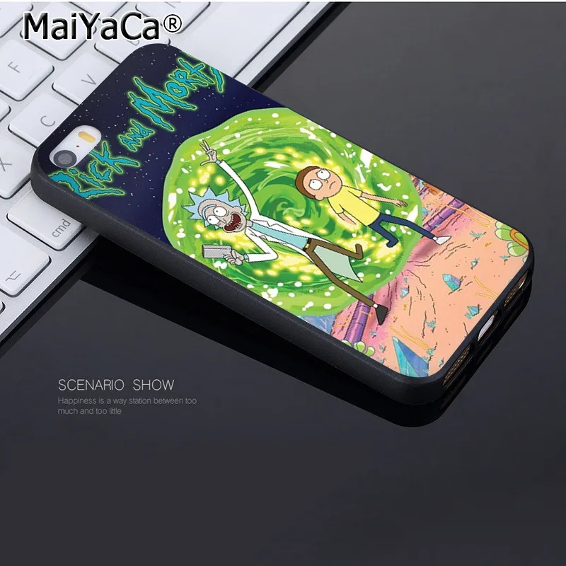 MaiYaCa для iphone 7 6 X Чехол Рик и Морти Пикл Рик Coque Оболочка Чехол для телефона для iphone 7 6X8 6s Plus 5 5S SE XS XR чехол